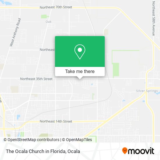 The Ocala Church in Florida map