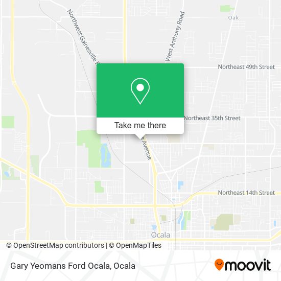 Gary Yeomans Ford Ocala map