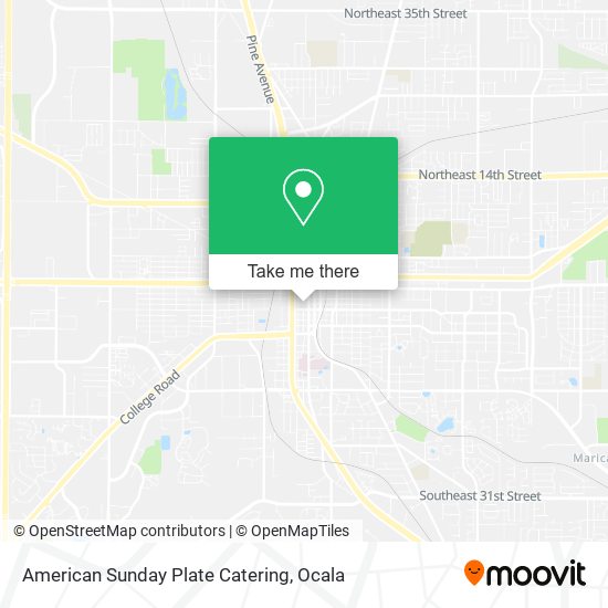 American Sunday Plate Catering map