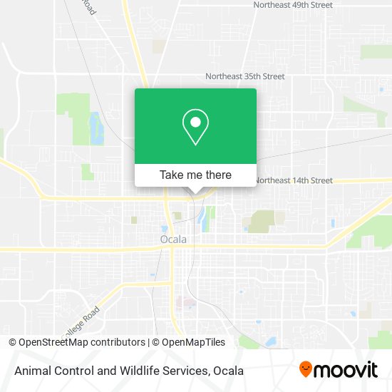 Animal Control and Wildlife Services map