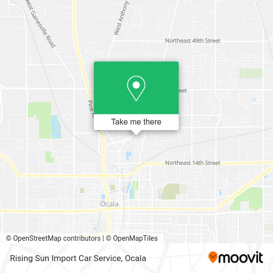 Rising Sun Import Car Service map