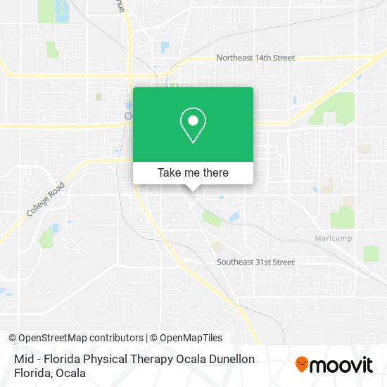 Mid - Florida Physical Therapy Ocala Dunellon Florida map