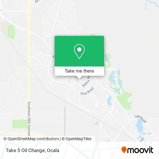 Take 5 Oil Change map