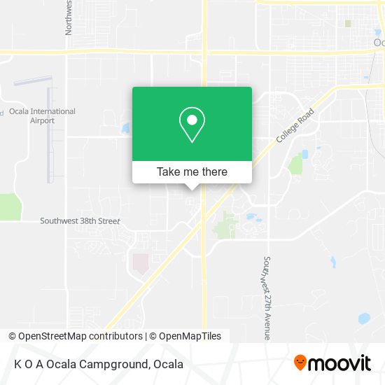 K O A Ocala Campground map