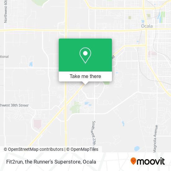 Fit2run, the Runner's Superstore map