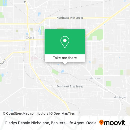 Gladys Dennie-Nicholson, Bankers Life Agent map