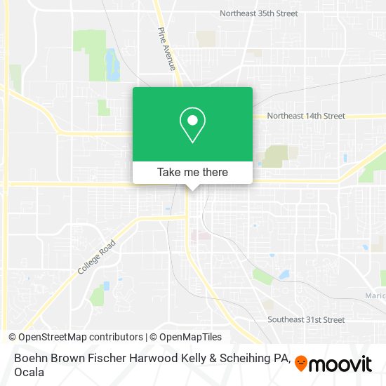 Boehn Brown Fischer Harwood Kelly & Scheihing PA map