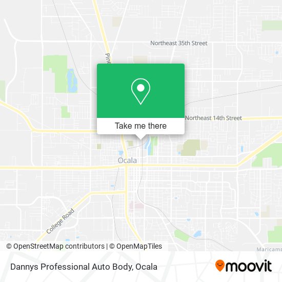 Dannys Professional Auto Body map