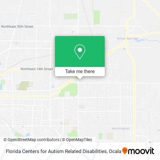 Florida Centers for Autism Related Disabilities map