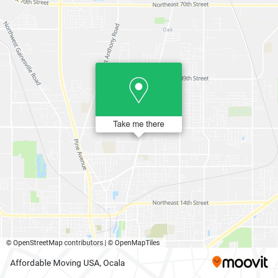 Affordable Moving USA map