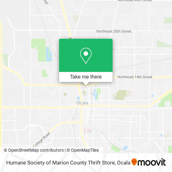 Humane Society of Marion County Thrift Store map
