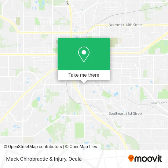 Mack Chiropractic & Injury map