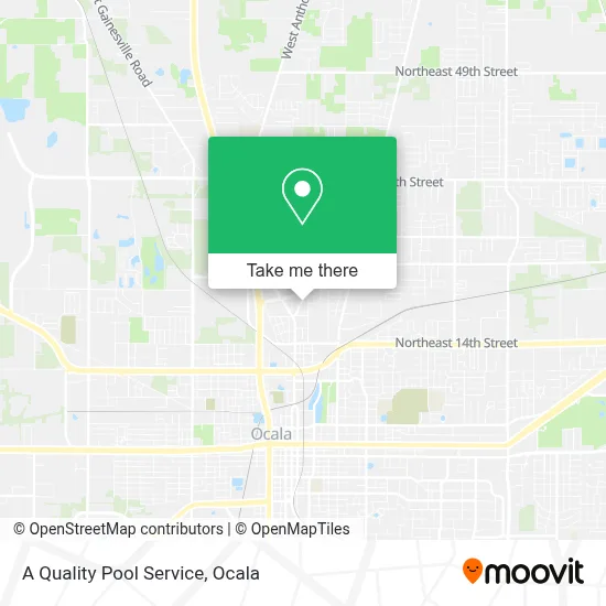 A Quality Pool Service map