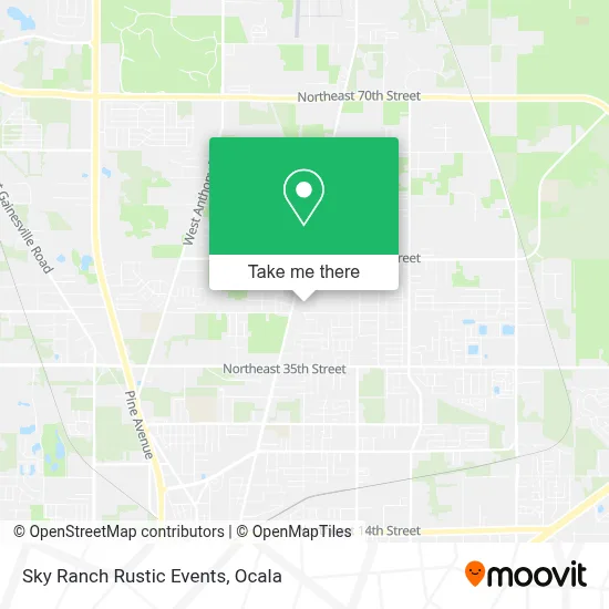 Sky Ranch Rustic Events map
