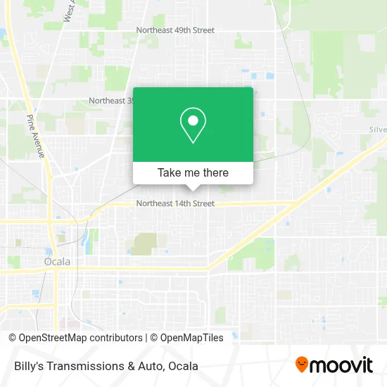 Billy's Transmissions & Auto map