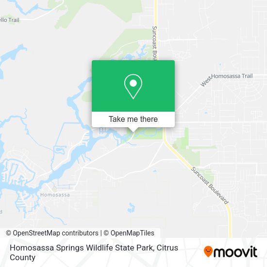 Mapa de Homosassa Springs Wildlife State Park