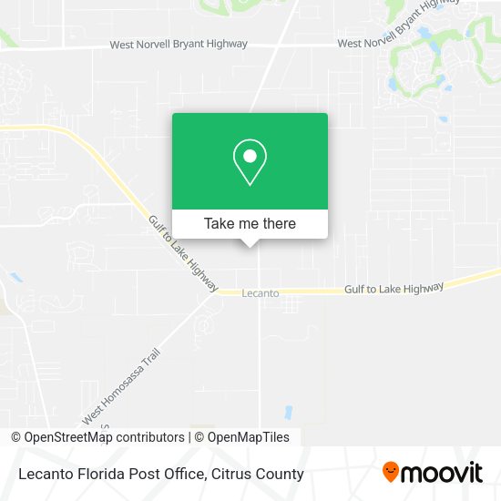 Mapa de Lecanto Florida Post Office