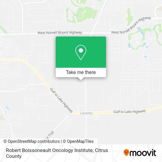 Mapa de Robert Boissoneault Oncology Institute