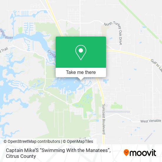 Captain Mike’S “Swimming With the Manatees” map
