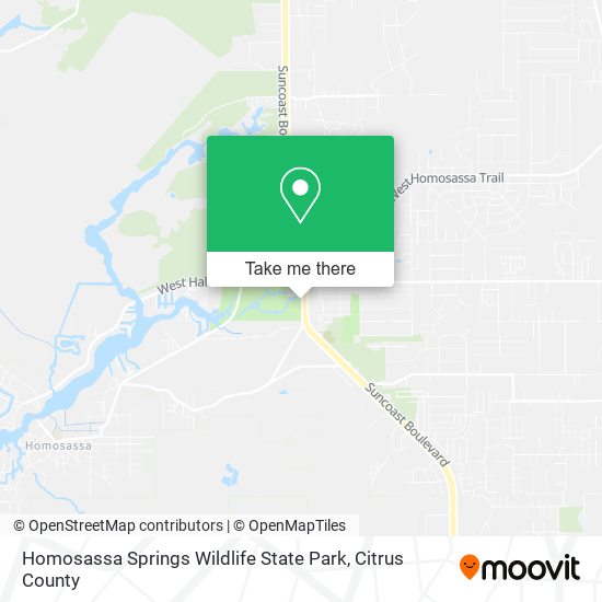 Homosassa Springs Wildlife State Park map