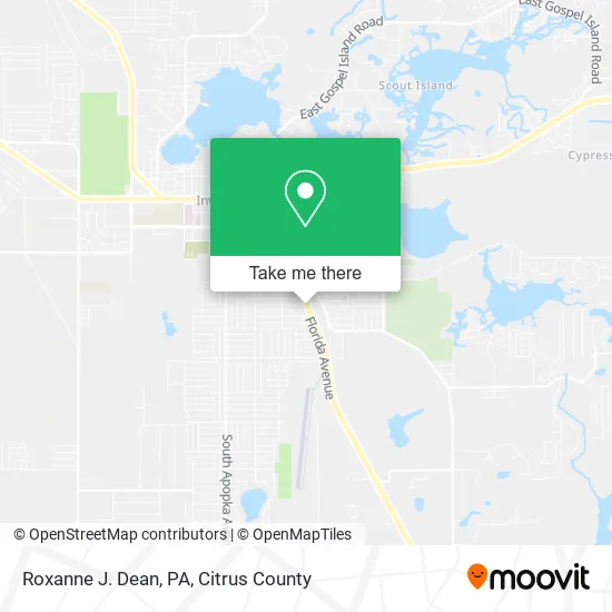 Roxanne J. Dean, PA map