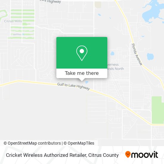 Mapa de Cricket Wireless Authorized Retailer