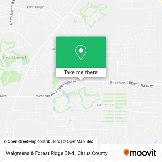 Mapa de Walgreens & Forest Ridge Blvd.