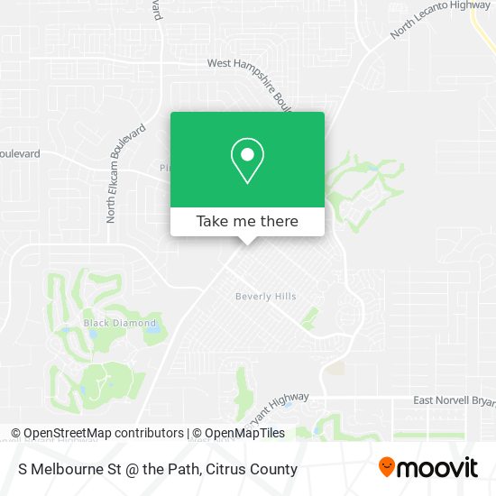 S Melbourne St @ the Path map