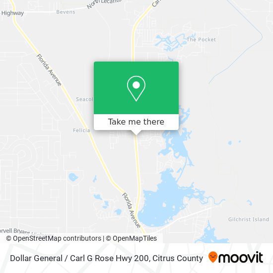 Mapa de Dollar General / Carl G Rose Hwy 200