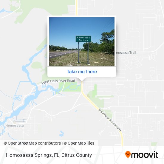 Mapa de Homosassa Springs, FL