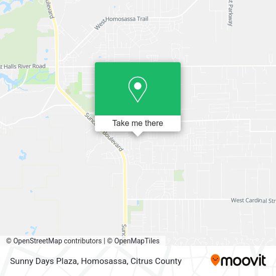 Mapa de Sunny Days Plaza, Homosassa