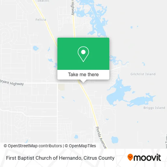 Mapa de First Baptist Church of Hernando