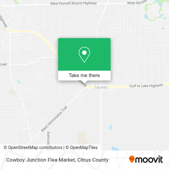 Cowboy Junction Flea Market map