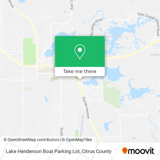 Lake Henderson Boat Parking Lot map