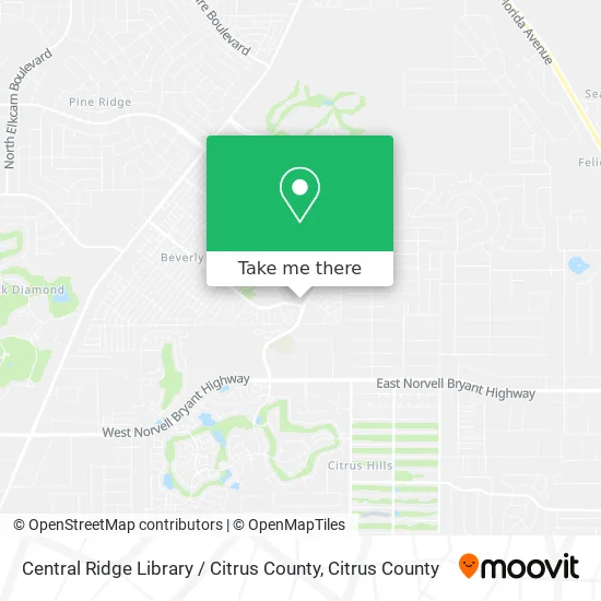 Central Ridge Library / Citrus County map
