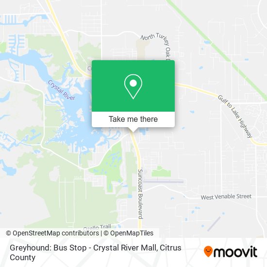 Greyhound: Bus Stop - Crystal River Mall map
