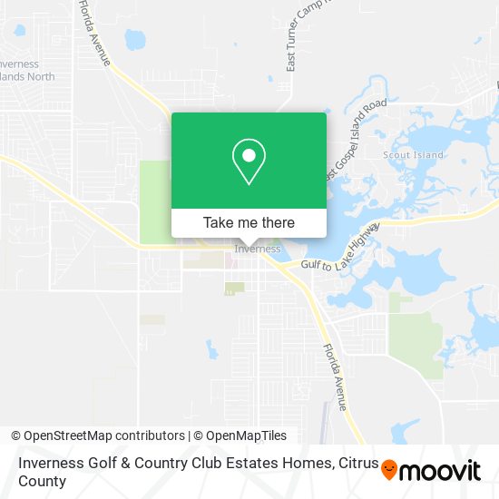 Mapa de Inverness Golf & Country Club Estates Homes