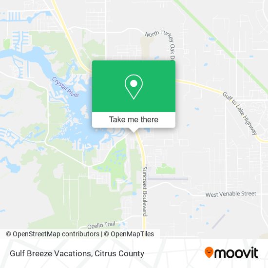 Gulf Breeze Vacations map