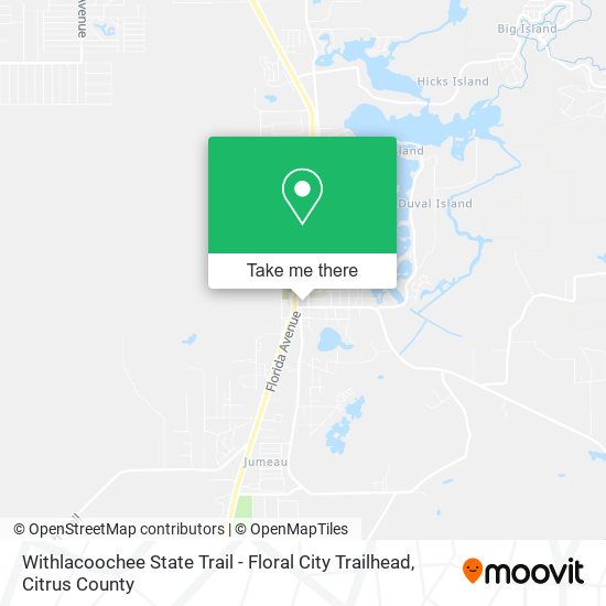 Mapa de Withlacoochee State Trail - Floral City Trailhead