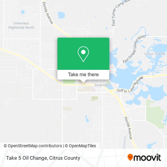 Take 5 Oil Change map