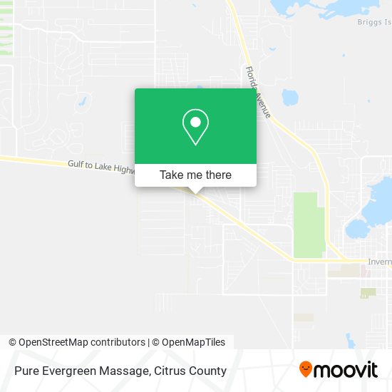 Pure Evergreen Massage map