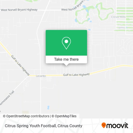 Citrus Spring Youth Football map
