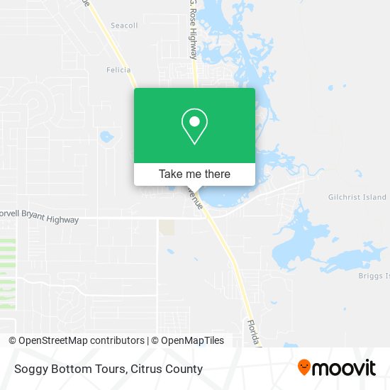 Soggy Bottom Tours map