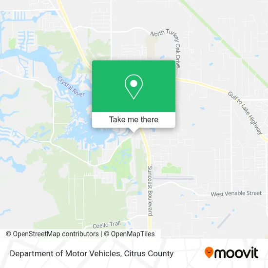 Department of Motor Vehicles map