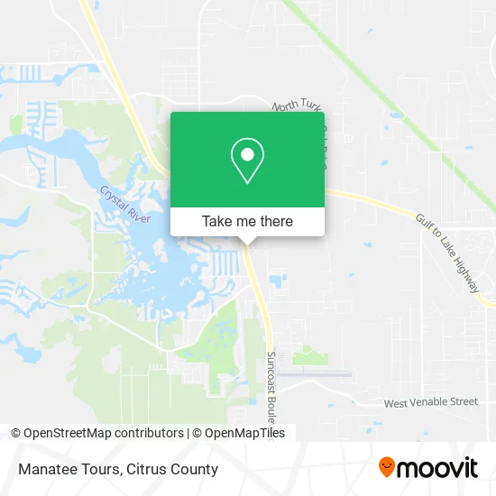 Manatee Tours map