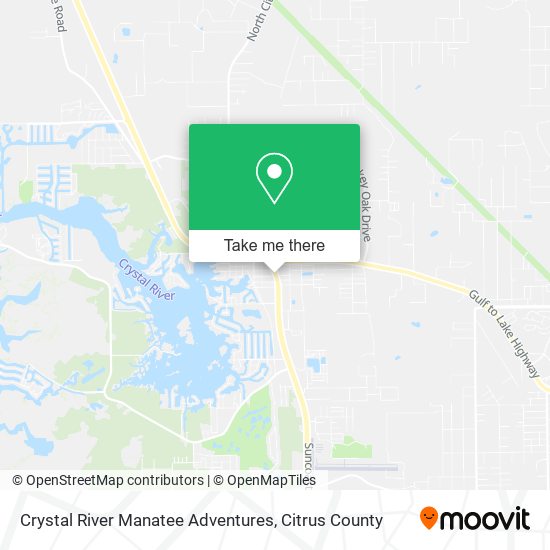 Crystal River Manatee Adventures map