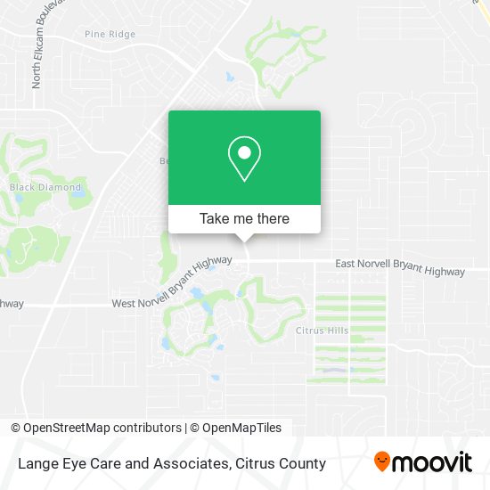 Lange Eye Care and Associates map