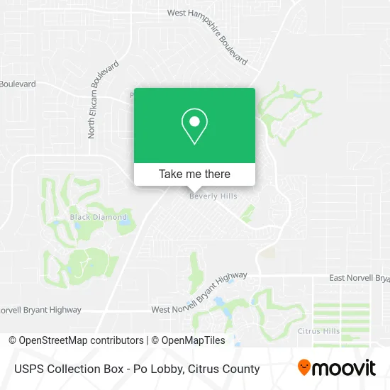 USPS Collection Box - Po Lobby map