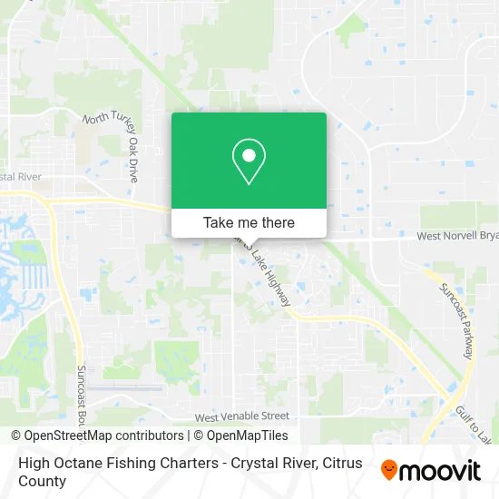 High Octane Fishing Charters - Crystal River map