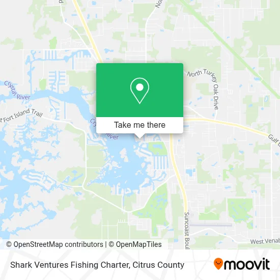 Shark Ventures Fishing Charter map